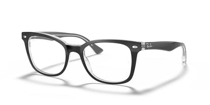 Ray-Ban RX5285 Eyeglasses Black On Transparent / Clear