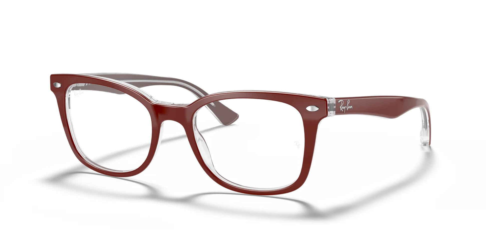 Ray-Ban RX5285 Eyeglasses Bordeaux On Transparent / Clear