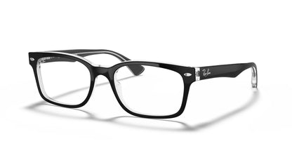 Ray-Ban RX5286 Eyeglasses Black On Transparent