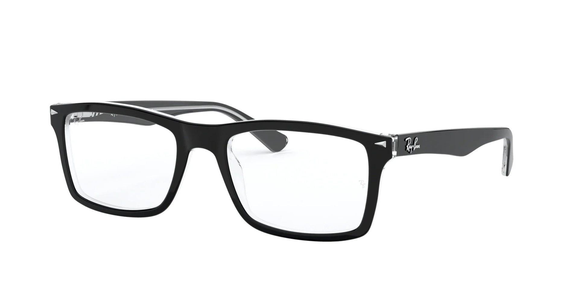 Ray-Ban RX5287 Eyeglasses Black On Transparent / Clear