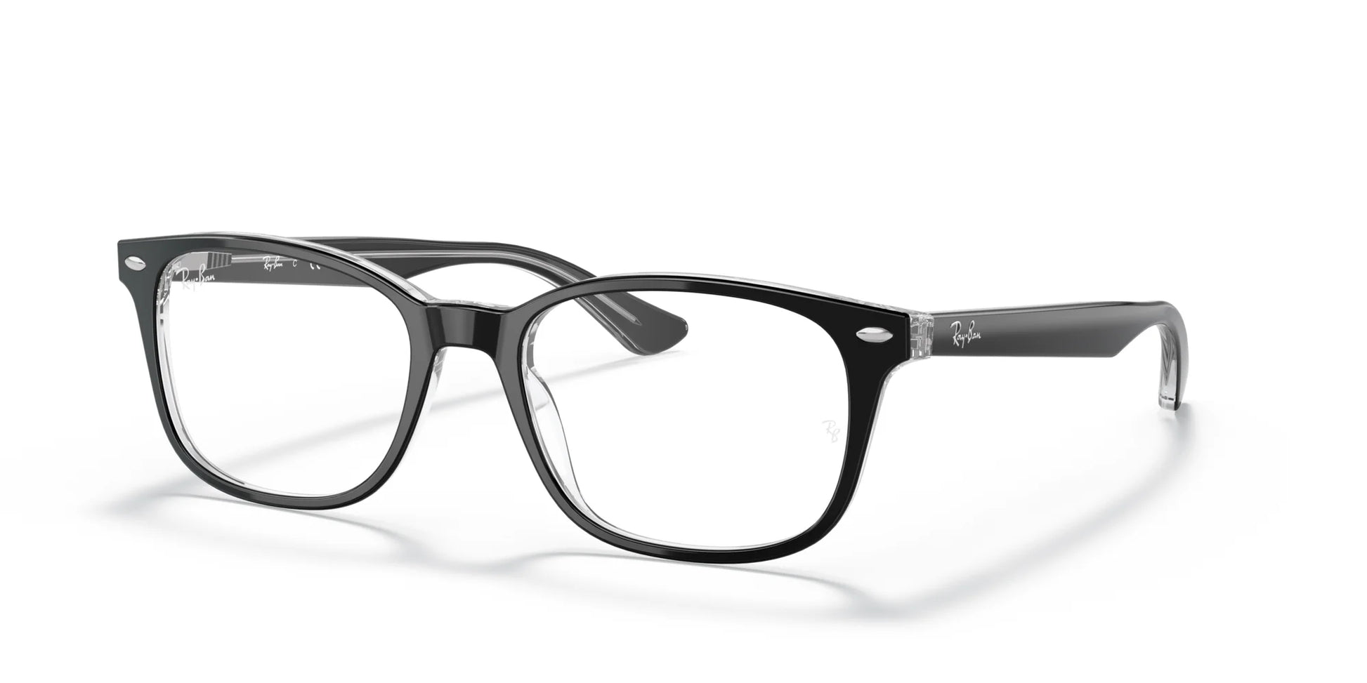 Ray-Ban RX5375 Eyeglasses Black On Transparent / Clear