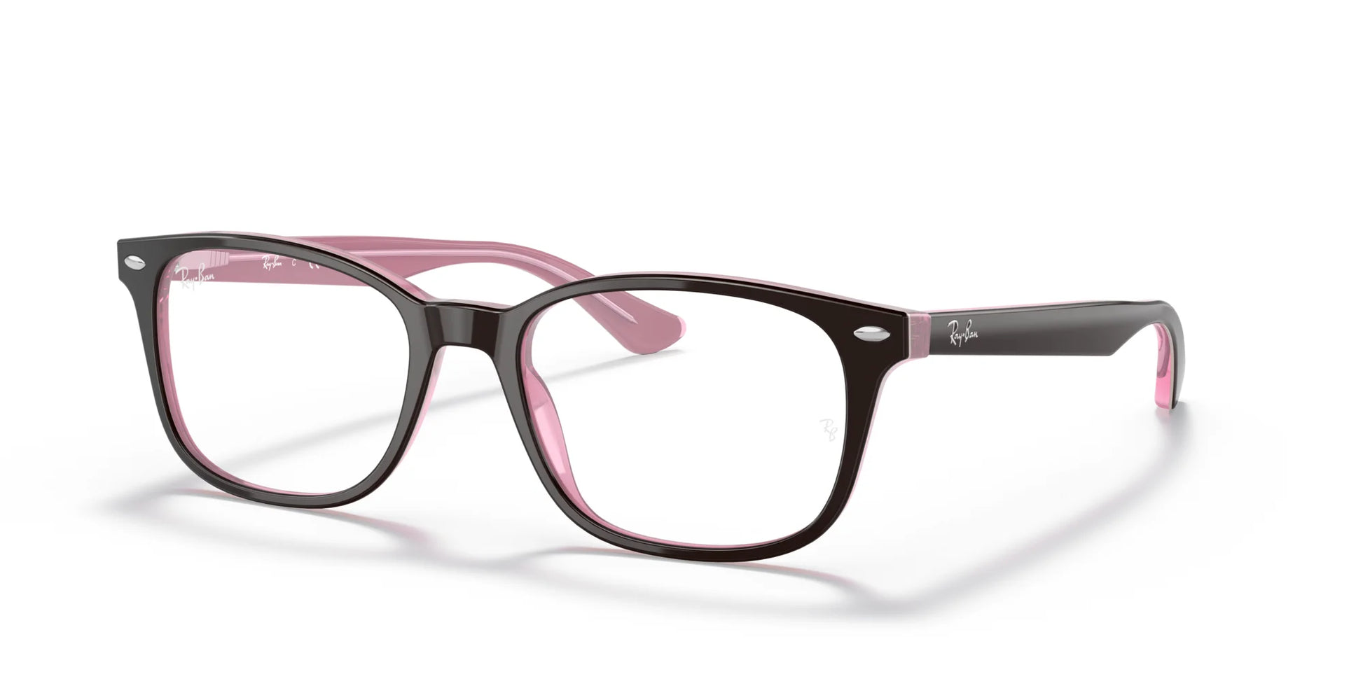 Ray-Ban RX5375 Eyeglasses Brown On Pink / Clear