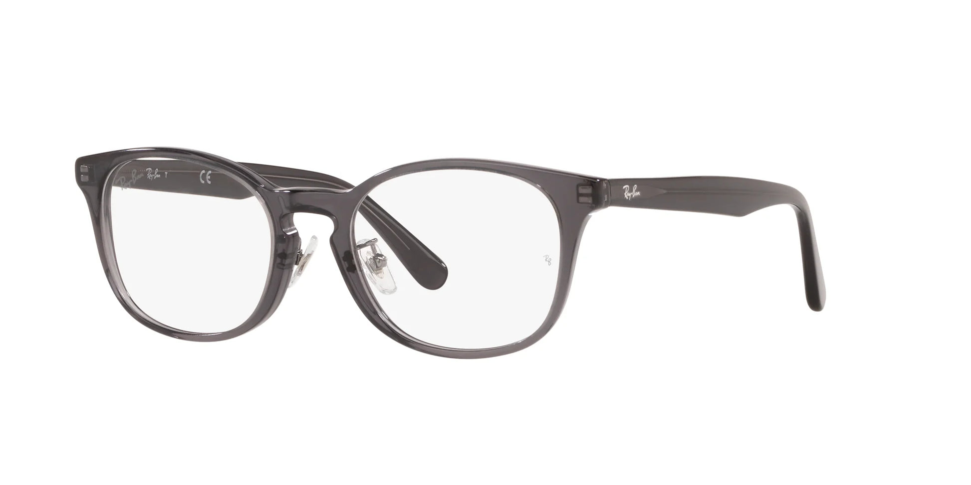 Ray-Ban RX5386D Eyeglasses Dark Transparent Grey
