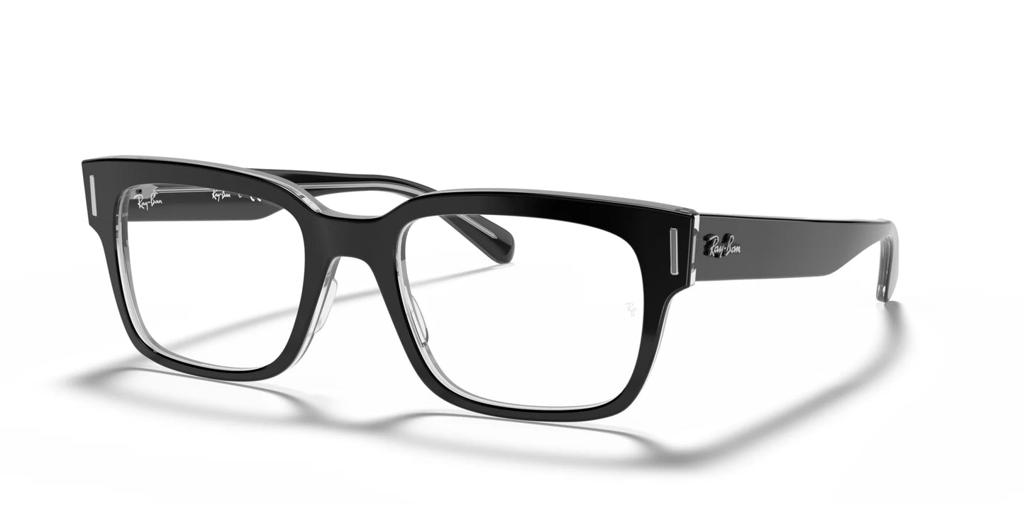 Ray-Ban JEFFREY RX5388 Eyeglasses Black On Transparent / Clear