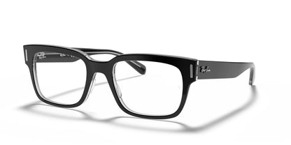 Ray-Ban JEFFREY RX5388 Eyeglasses Black On Transparent / Clear