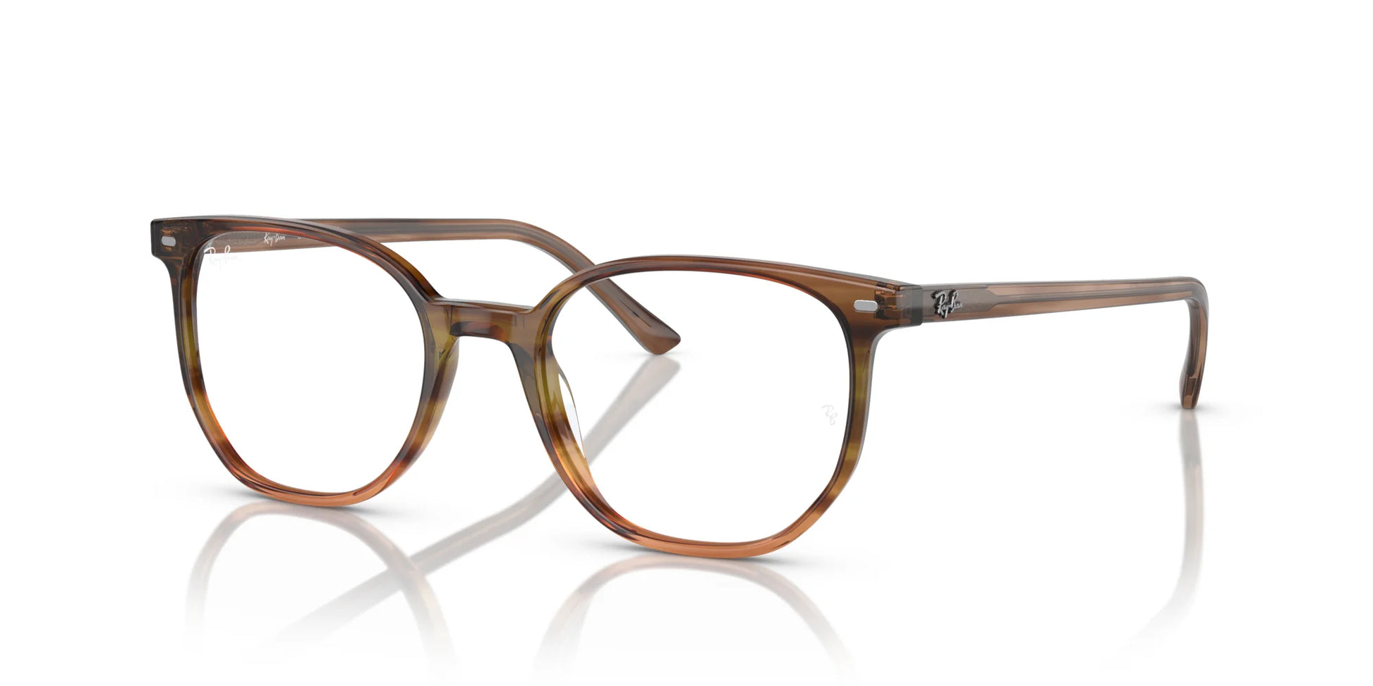 Ray-Ban ELLIOT RX5397 Eyeglasses Striped Brown & Green