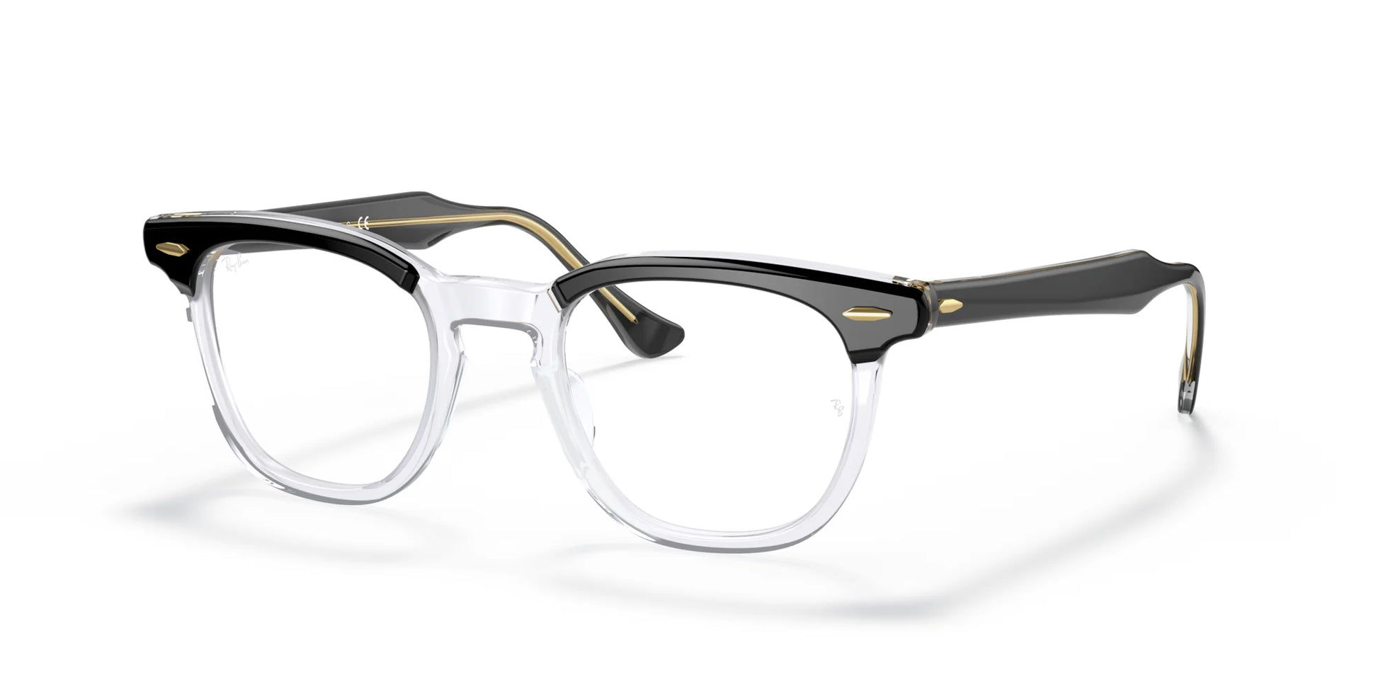 Ray-Ban HAWKEYE RX5398 Eyeglasses Black On Transparent / Clear