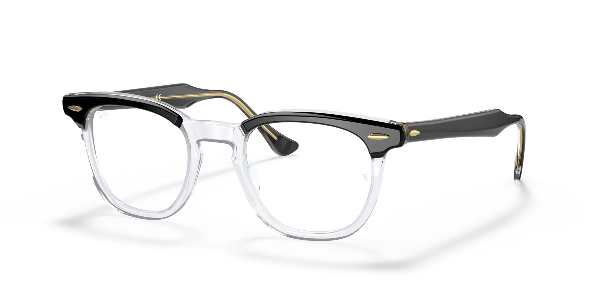 Ray-Ban HAWKEYE RX5398F Eyeglasses Black On Transparent / Clear