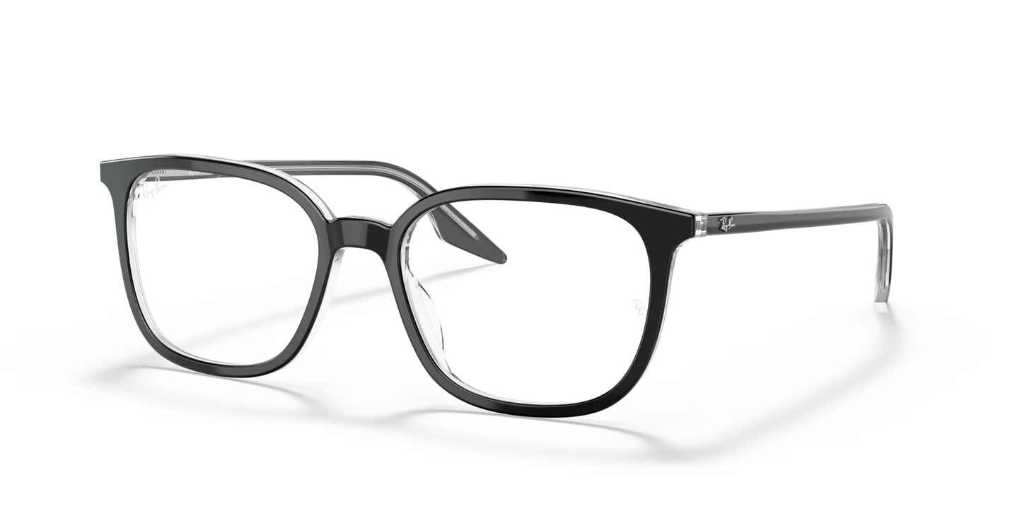 Ray-Ban RX5406F Eyeglasses Black On Transparent / Clear