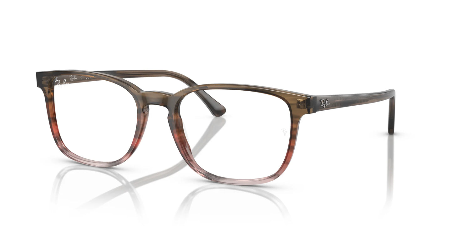 Ray-Ban RX5418 Eyeglasses Striped Brown & Red