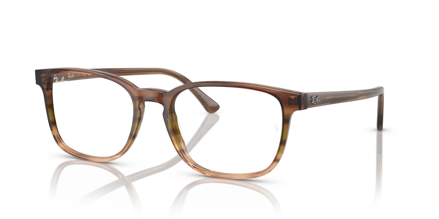 Ray-Ban RX5418 Eyeglasses Striped Brown & Green