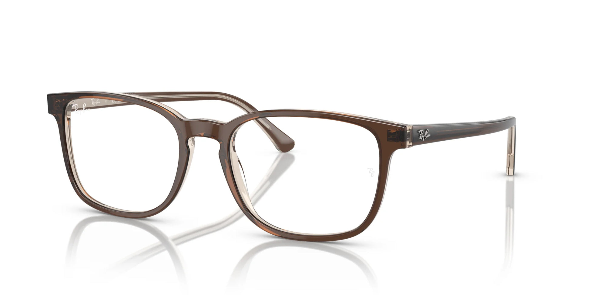 Ray-Ban RX5418 Eyeglasses Brown On Transparent Light Brown
