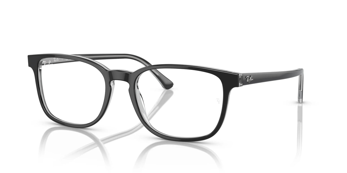 Ray-Ban RX5418 Eyeglasses Dark Grey On Transparent Grey