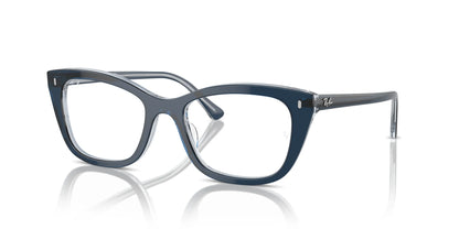 Ray-Ban RX5433 Eyeglasses Blue On Transparent Blue