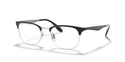 Ray-Ban RX6346 Eyeglasses Black On Silver / Clear