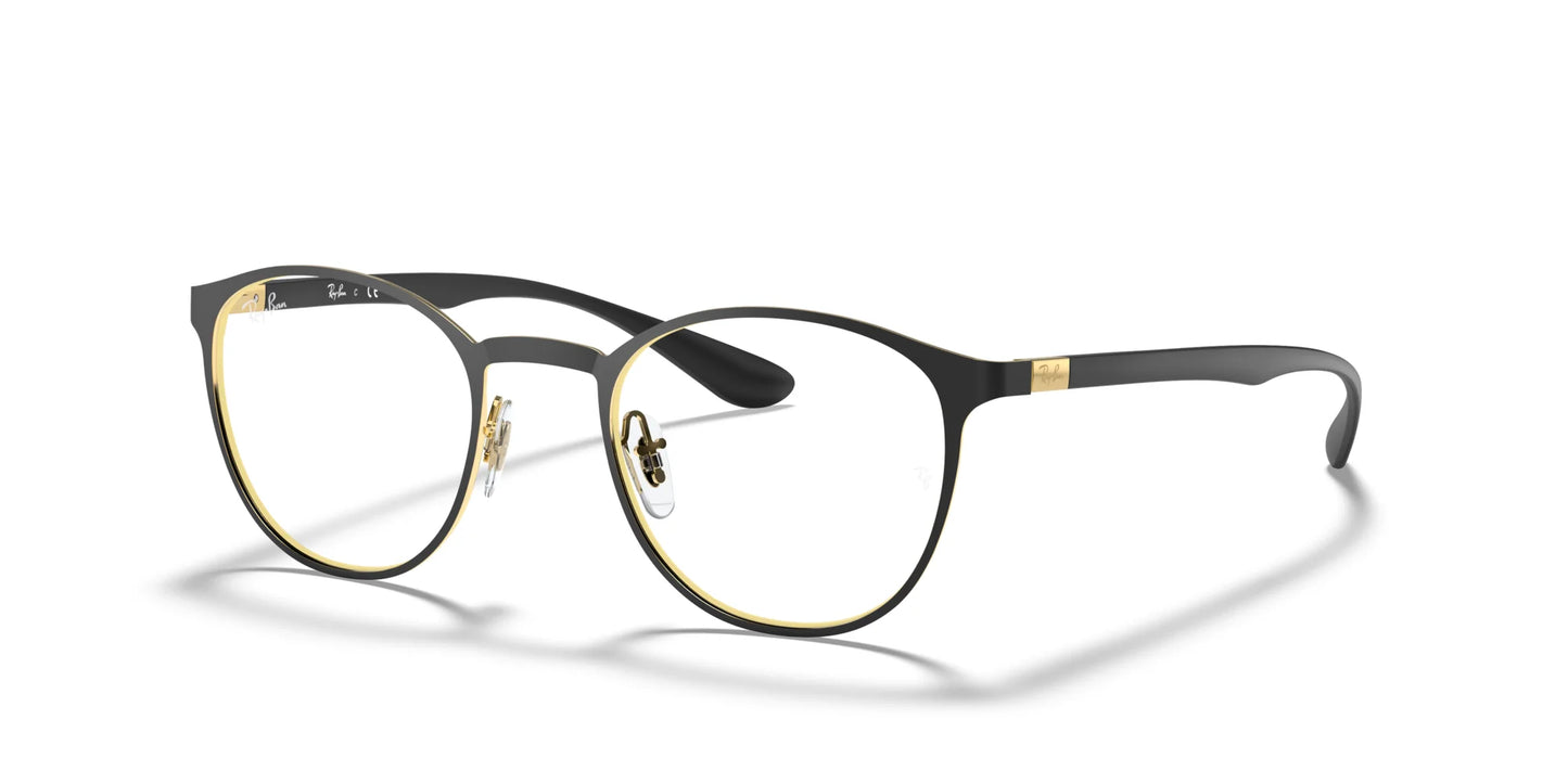 Ray-Ban RX6355 Eyeglasses Black On Gold / Clear
