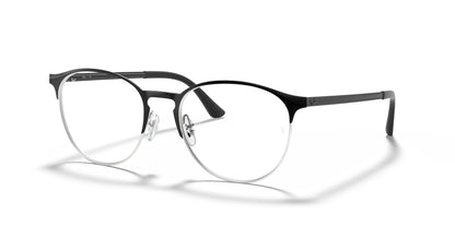 Ray-Ban RX6375 Eyeglasses Black On Silver