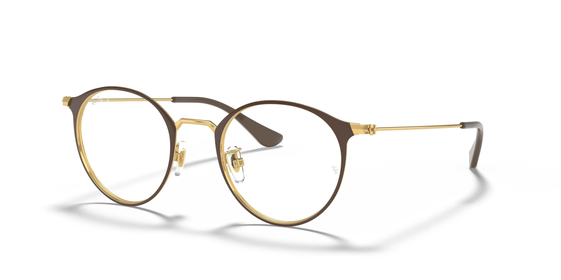 Ray-Ban RX6378F Eyeglasses Brown On Gold / Clear