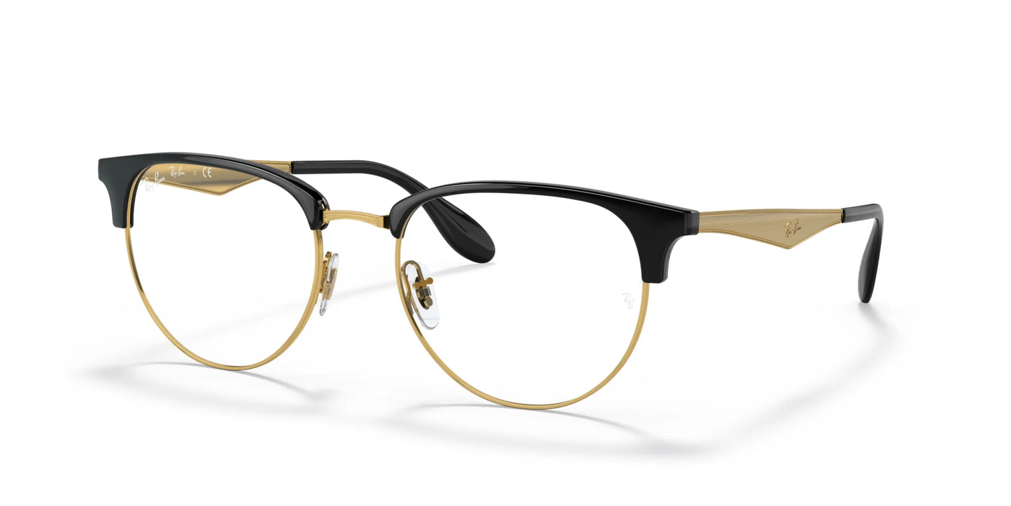 Ray-Ban RX6396 Eyeglasses Black On Gold / Clear