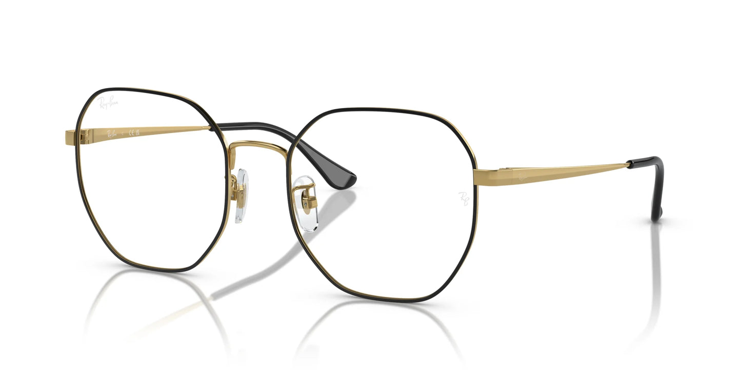 Ray-Ban RX6482D Eyeglasses Black On Gold