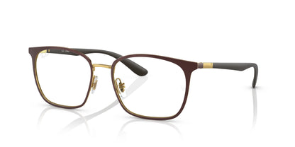 Ray-Ban RX6486 Eyeglasses Brown On Gold / Clear