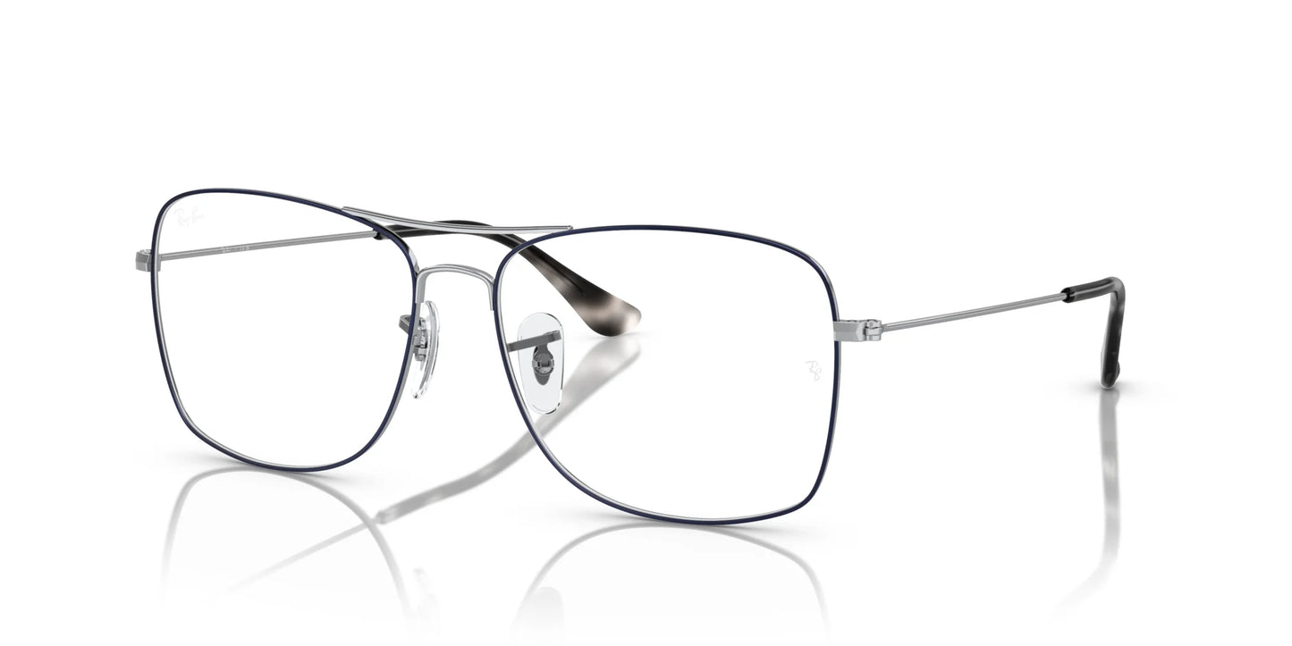 Ray-Ban RX6498 Eyeglasses Blue On Silver / Clear