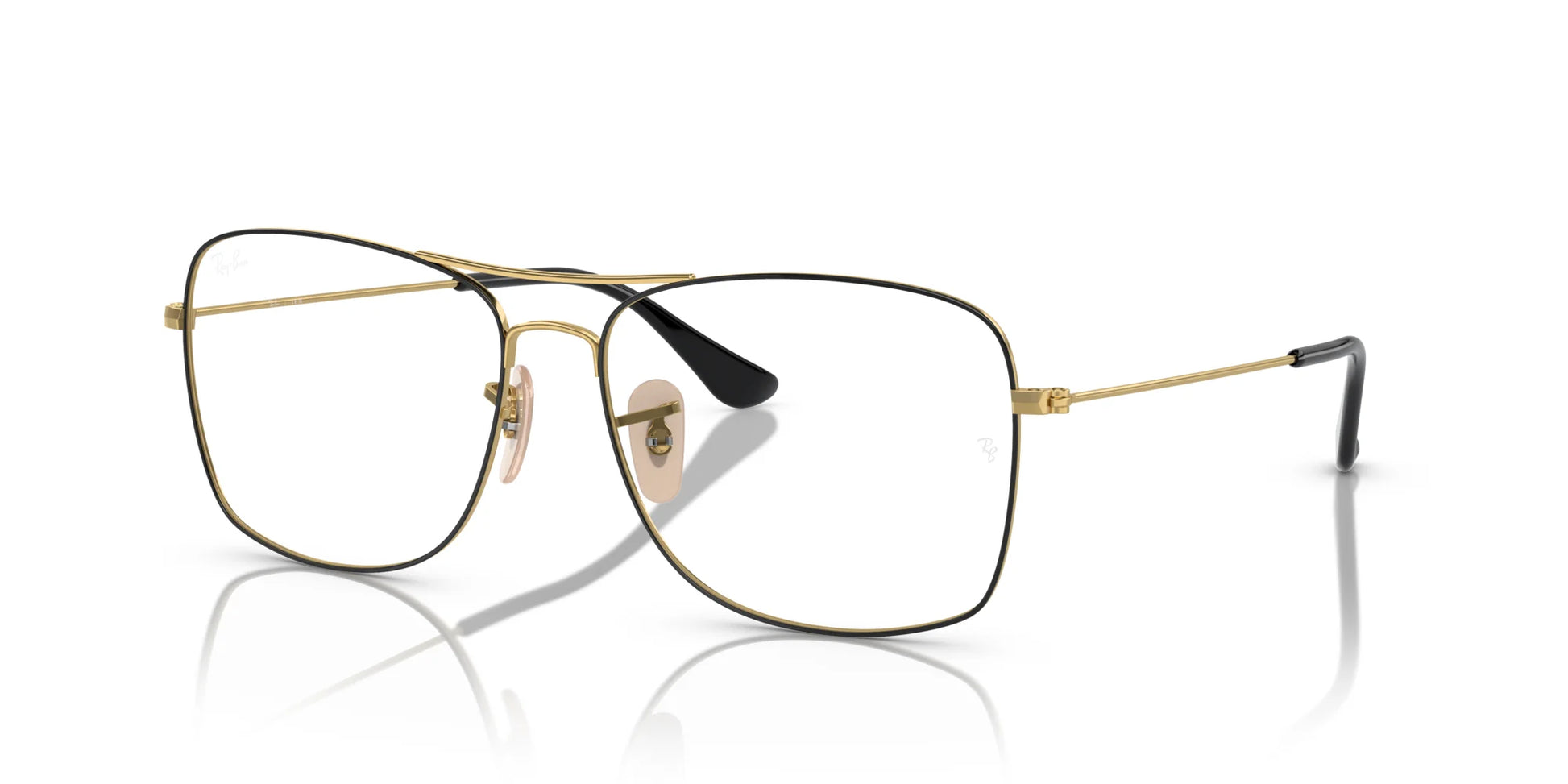 Ray-Ban RX6498 Eyeglasses Black On Gold / Clear