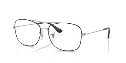 Ray-Ban RX6499 Eyeglasses Black On Silver / Clear