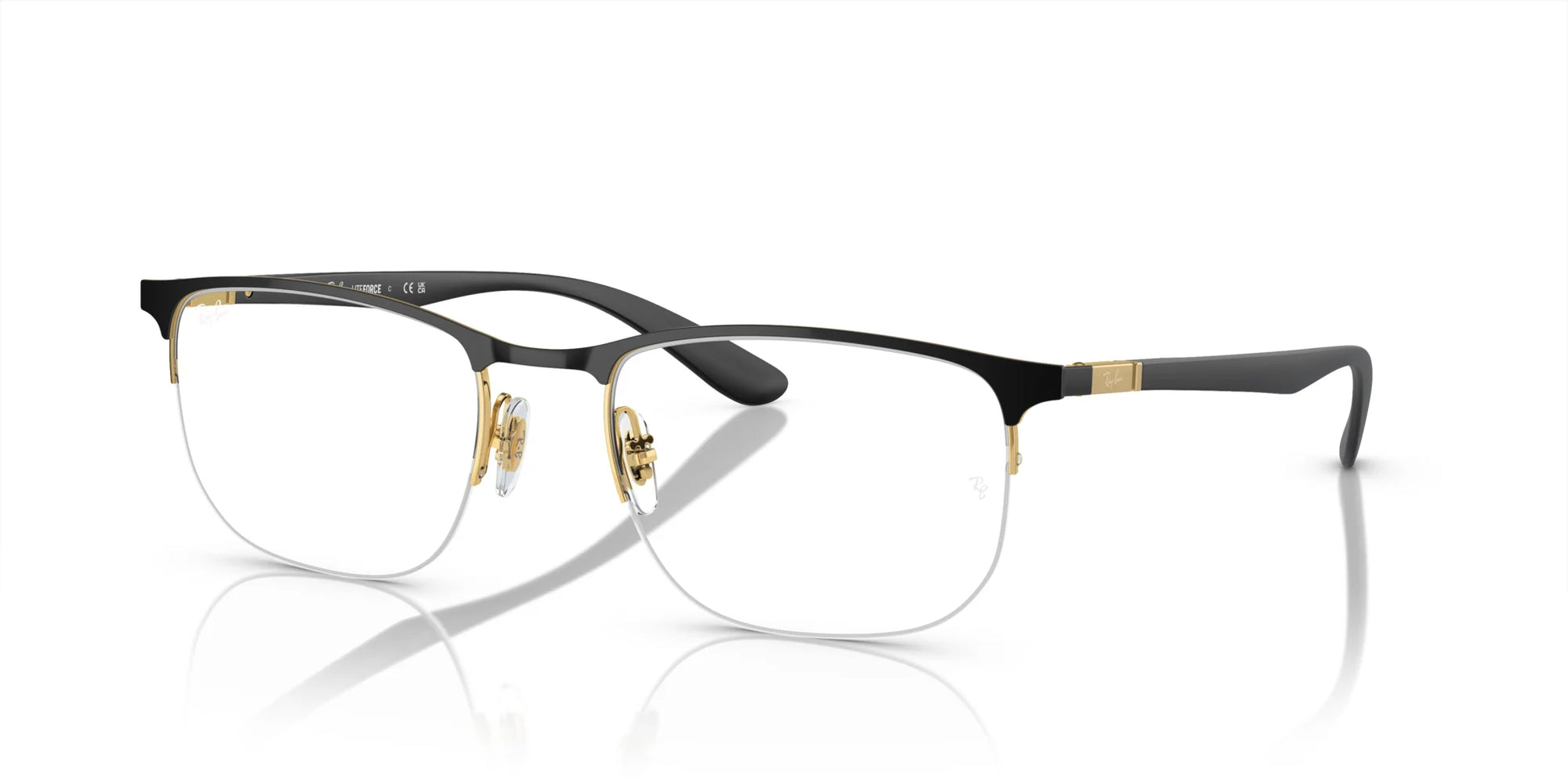 Ray-Ban RX6513 Eyeglasses Black On Gold / Clear