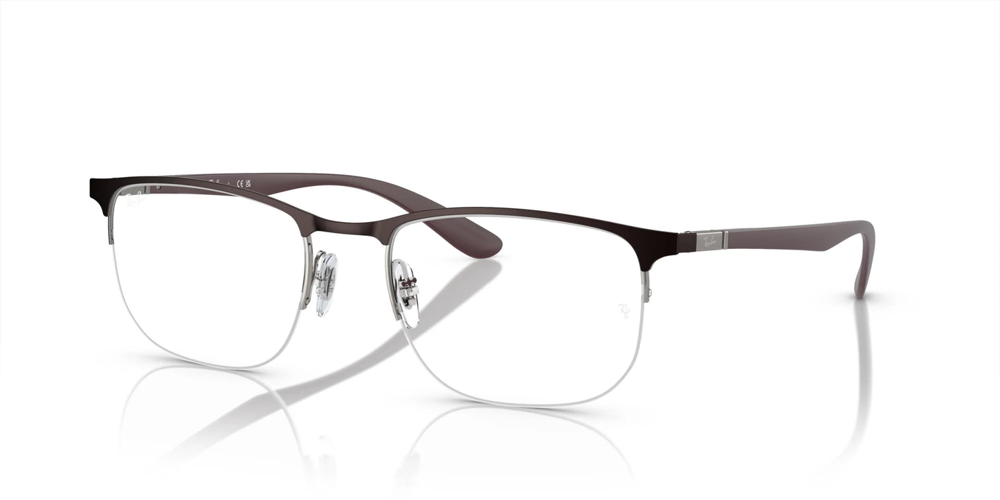 Ray-Ban RX6513 Eyeglasses Brown On Gunmetal / Clear