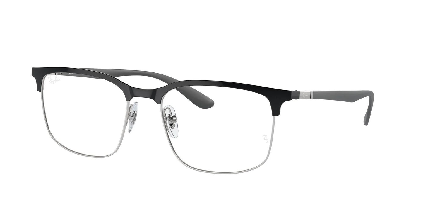Ray-Ban RX6518 Eyeglasses Black On Silver