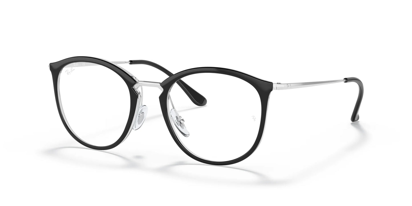 Ray-Ban RX7140 Eyeglasses Black On Transparent / Clear