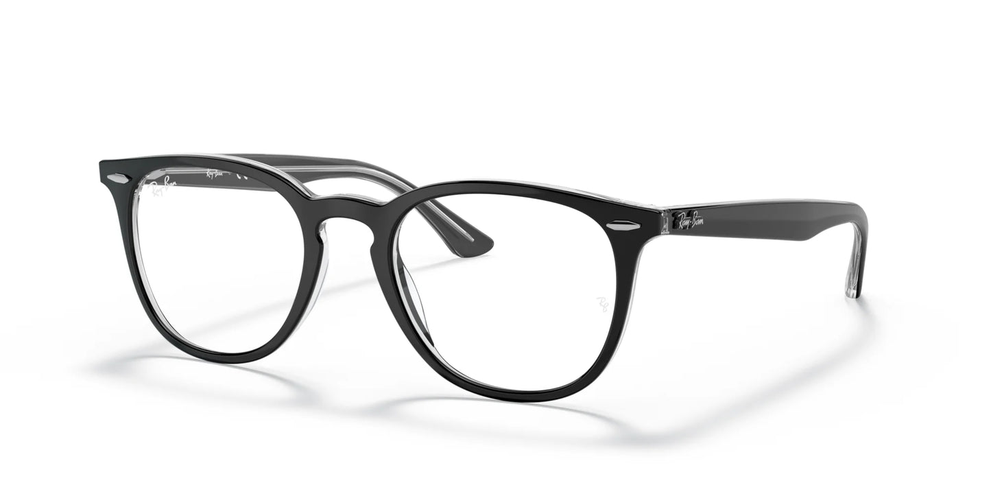 Ray-Ban RX7159 Eyeglasses Black On Transparent / Clear