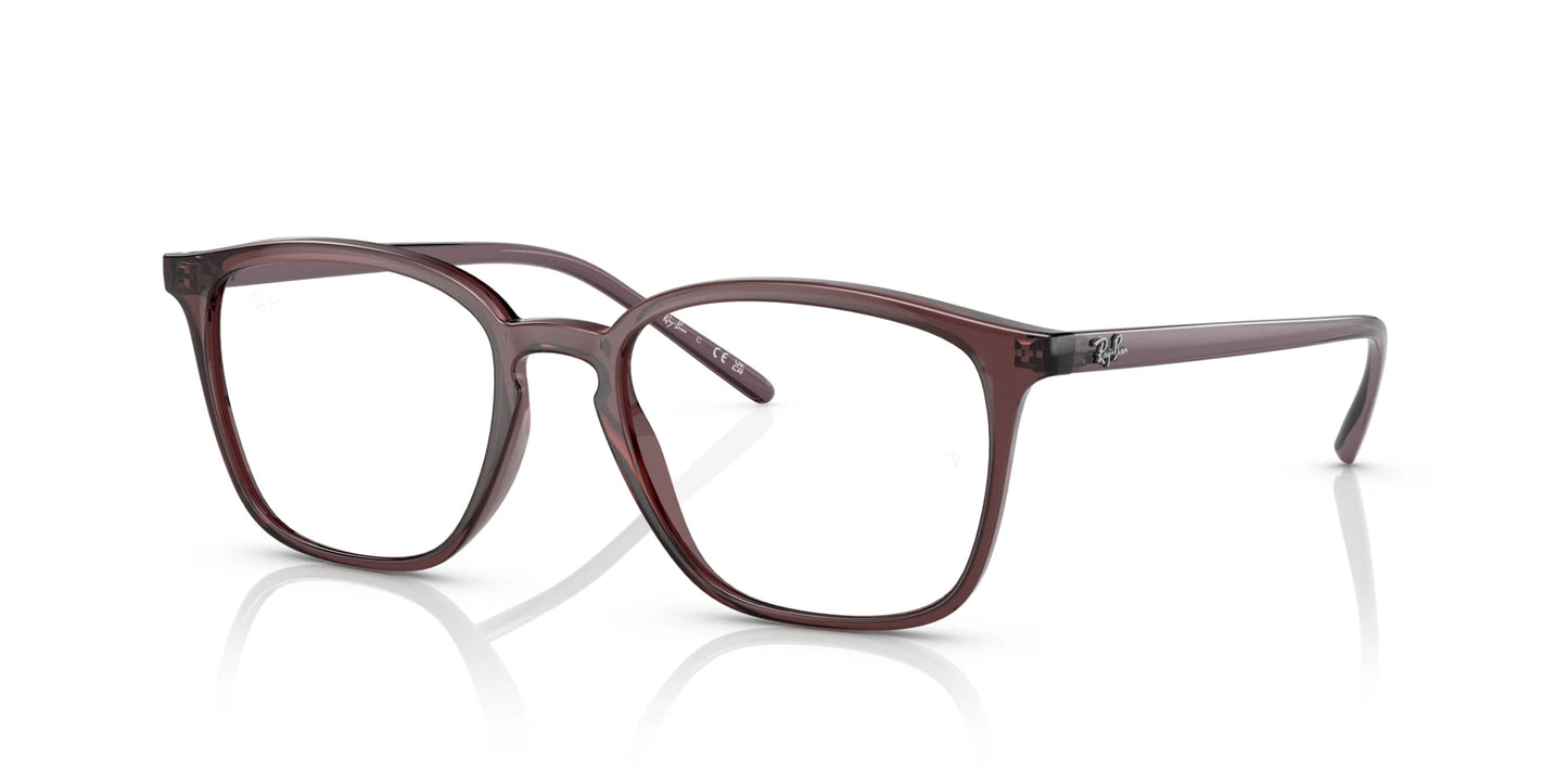 Ray-Ban RX7185 Eyeglasses Transparent Brown / Clear