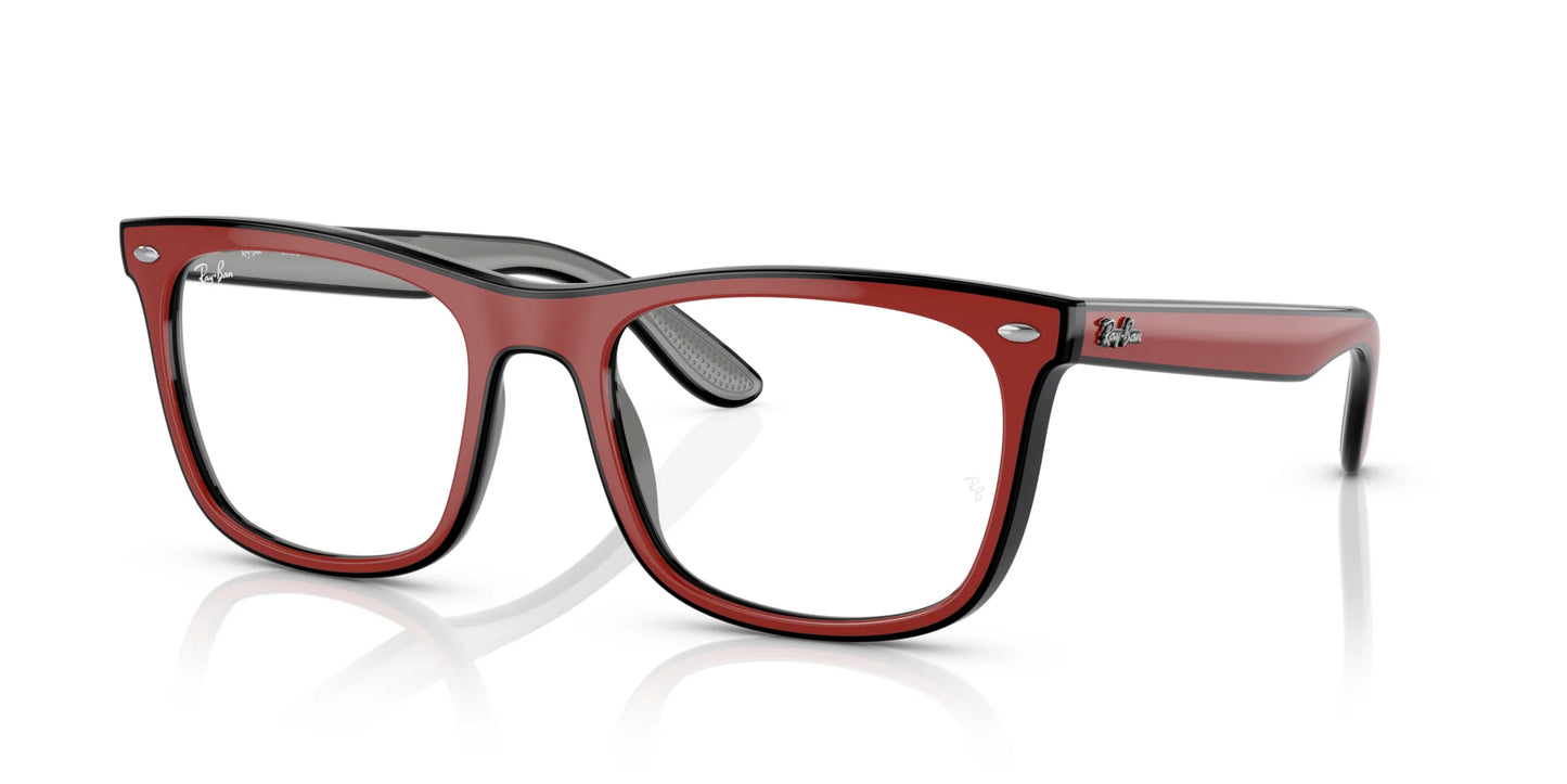 Ray-Ban RX7209F Eyeglasses Red Black Grey / Clear
