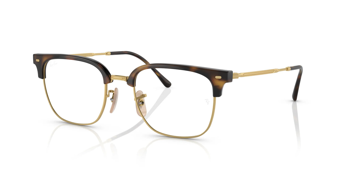 Ray-Ban NEW CLUBMASTER RX7216F Eyeglasses Havana On Gold / Clear