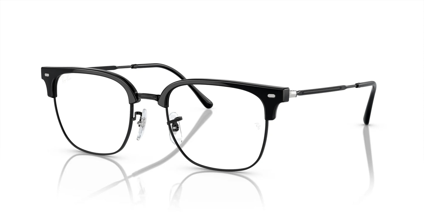 Ray-Ban NEW CLUBMASTER RX7216F Eyeglasses Black On Black / Clear