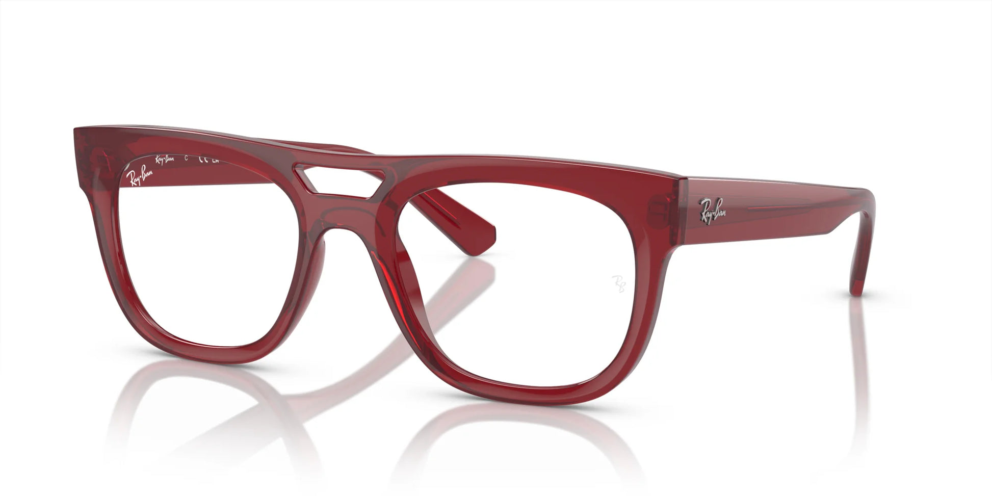 Ray-Ban PHIL RX7226 Eyeglasses Transparent Red