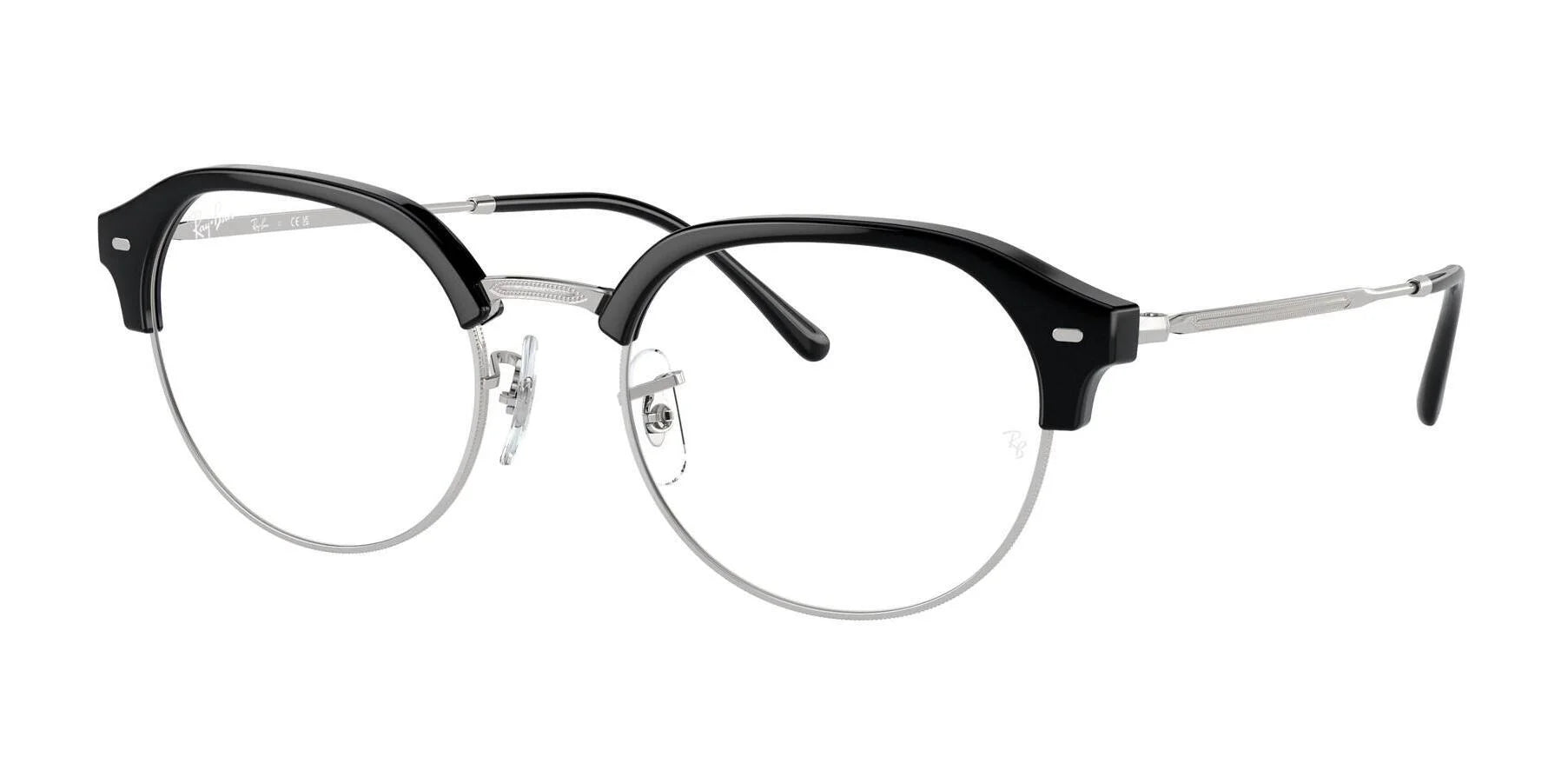 Ray-Ban RX7229 Eyeglasses Black On Silver