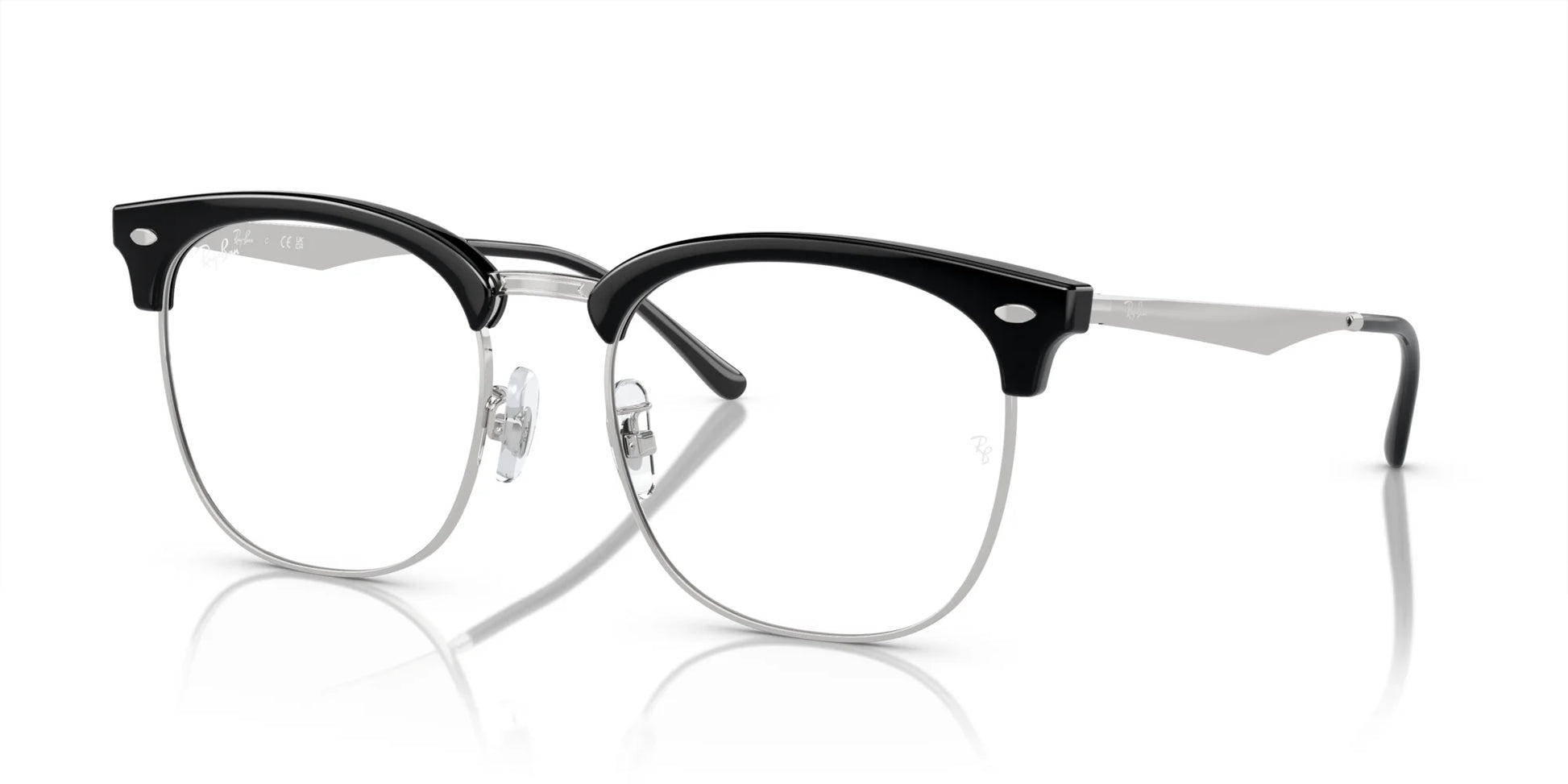 Ray-Ban RX7318D Eyeglasses Black On Silver