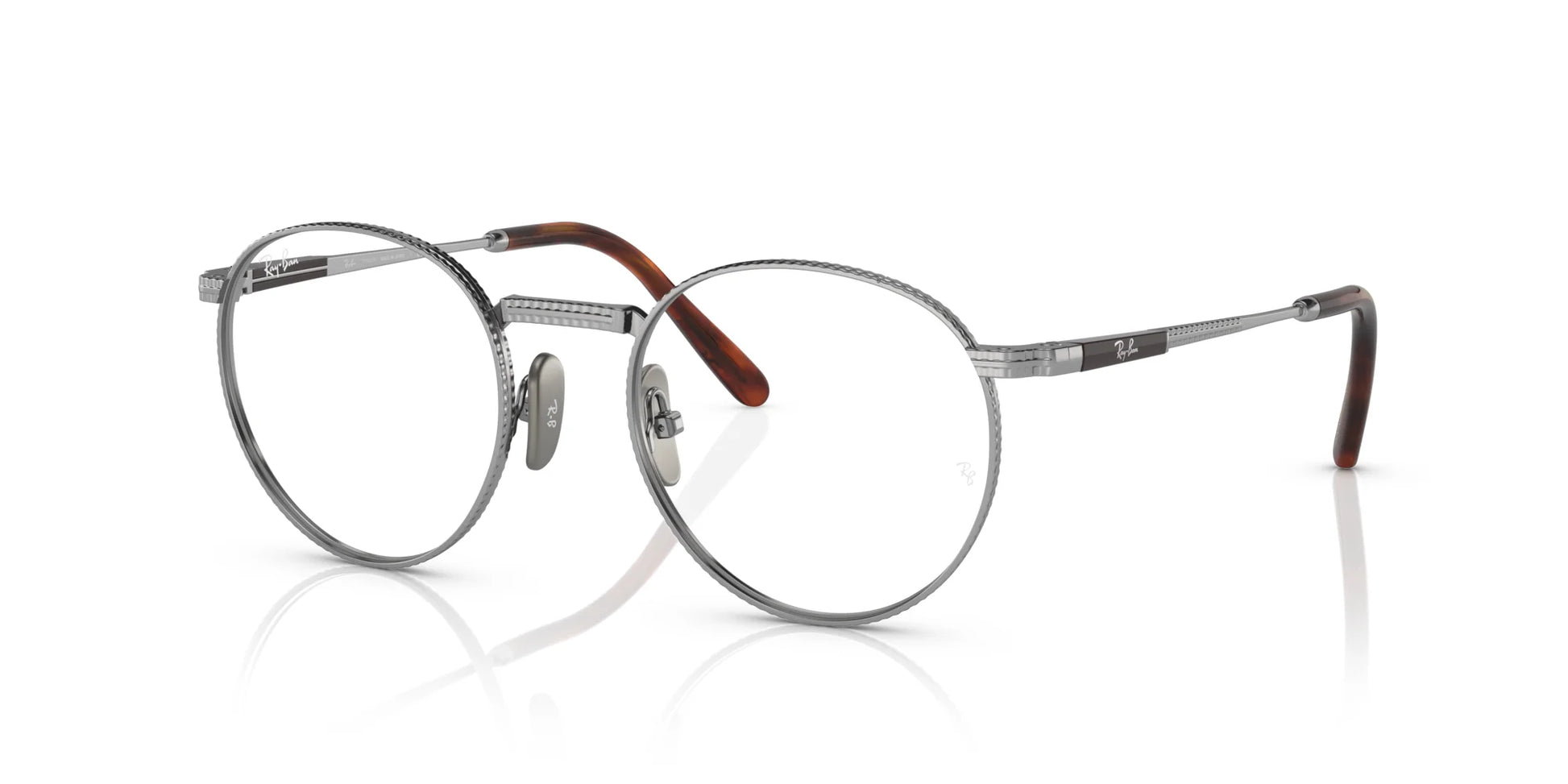 Ray-Ban ROUND TITANIUM RX8237V Eyeglasses Silver / Clear