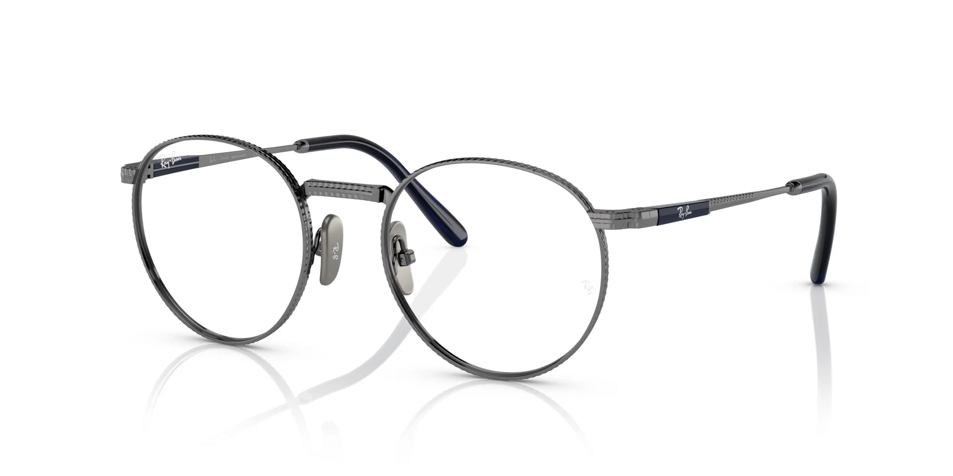 Ray-Ban ROUND TITANIUM RX8237V Eyeglasses Gunmetal / Clear