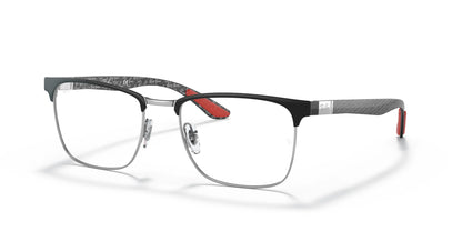 Ray-Ban RX8421 Eyeglasses Black On Silver / Clear