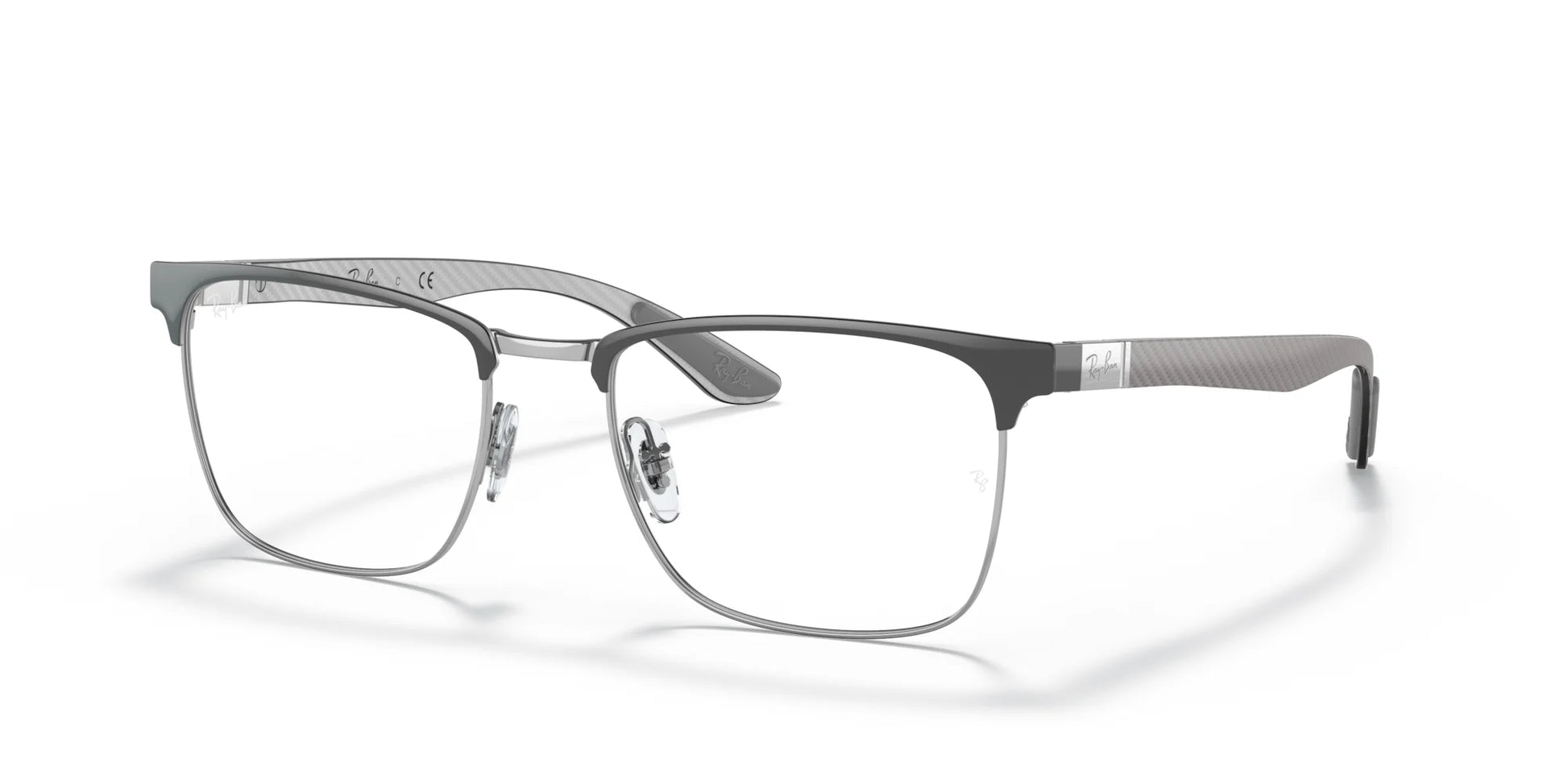 Ray-Ban RX8421 Eyeglasses Grey On Silver / Clear