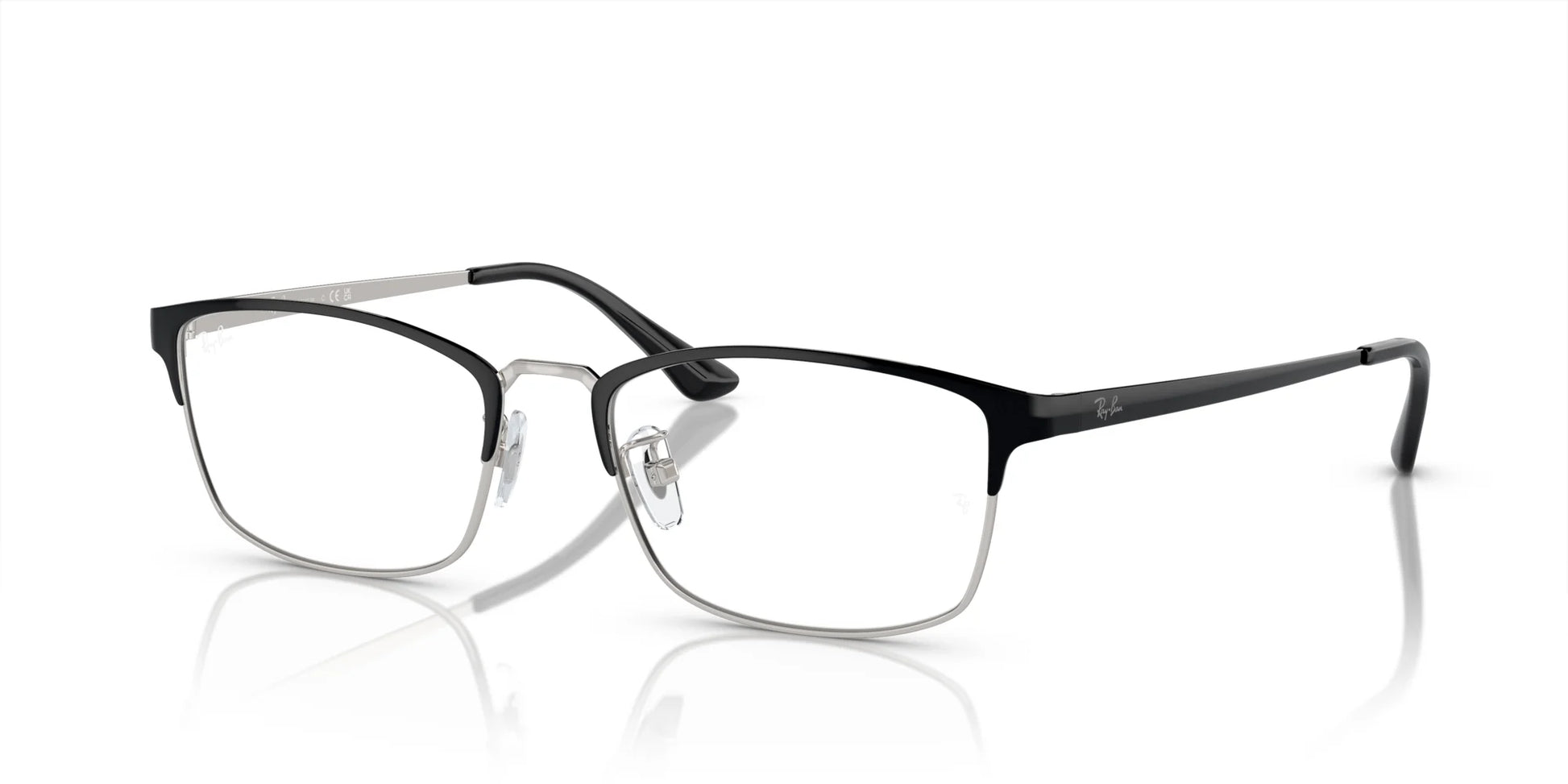Ray-Ban RX8772D Eyeglasses Black On Silver