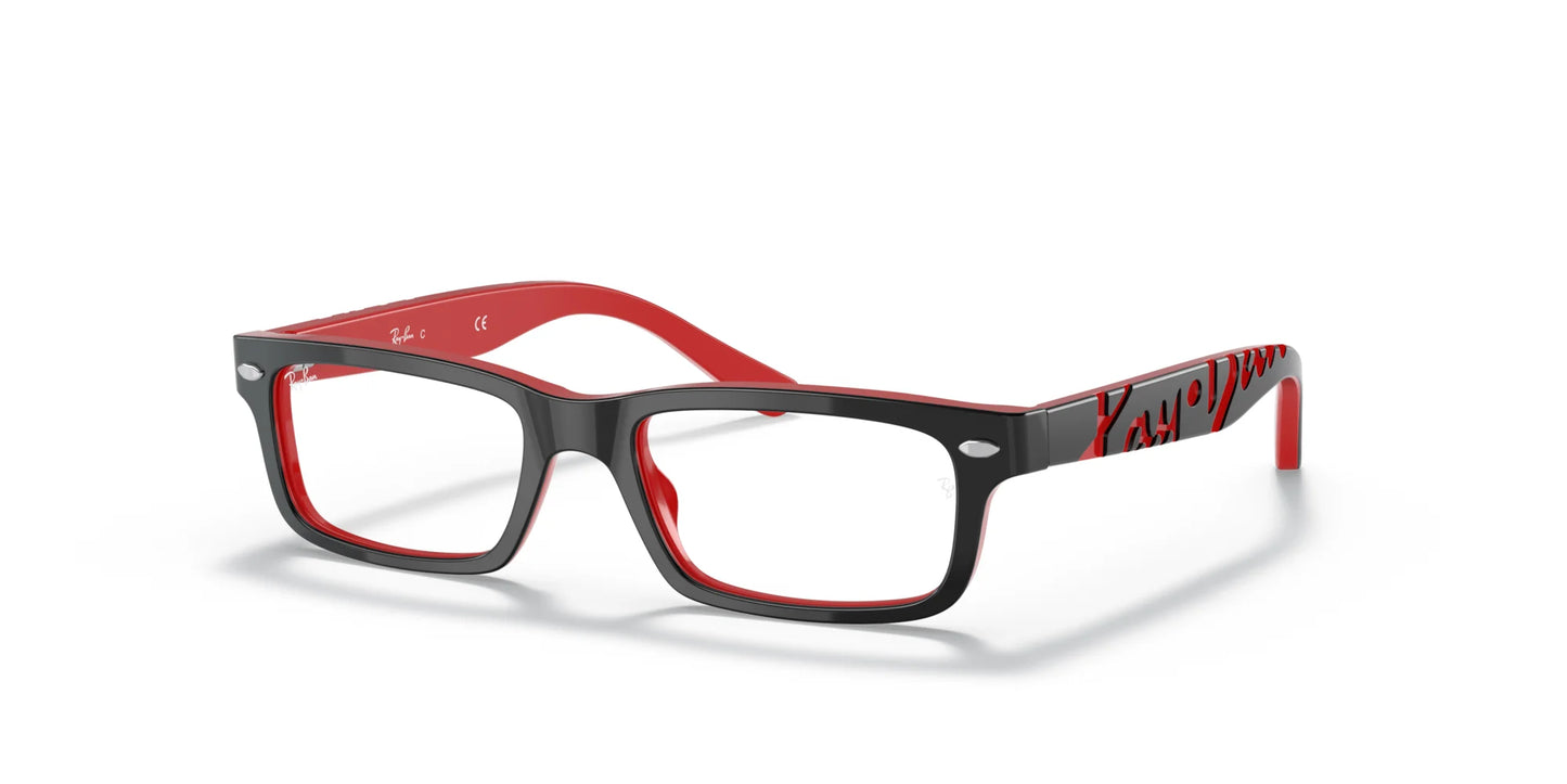 Ray-Ban RY1535 Eyeglasses Black On Red / Clear