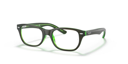 Ray-Ban RY1555 Eyeglasses Brown On Green Fluo / Clear
