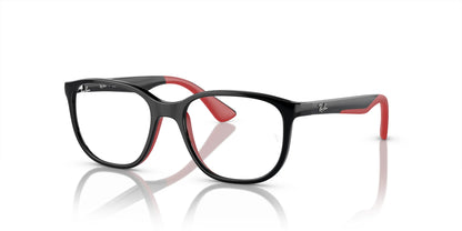 Ray-Ban RY9078V Eyeglasses Black On Red / Clear