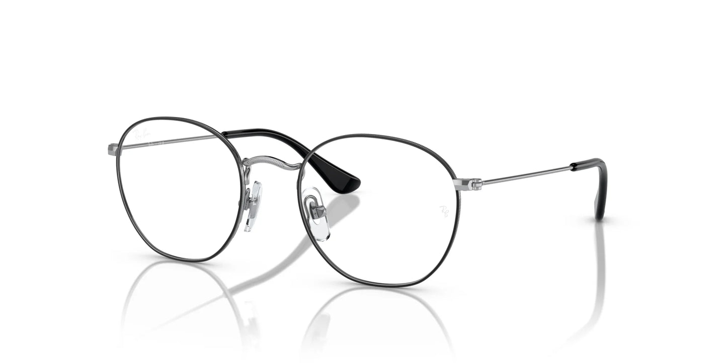 Ray-Ban JUNIOR ROB RY9572V Eyeglasses Black On Silver / Clear