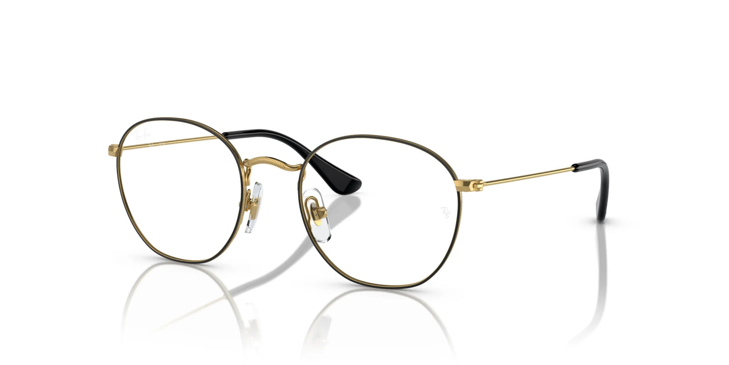Ray-Ban JUNIOR ROB RY9572V Eyeglasses Black On Gold / Clear